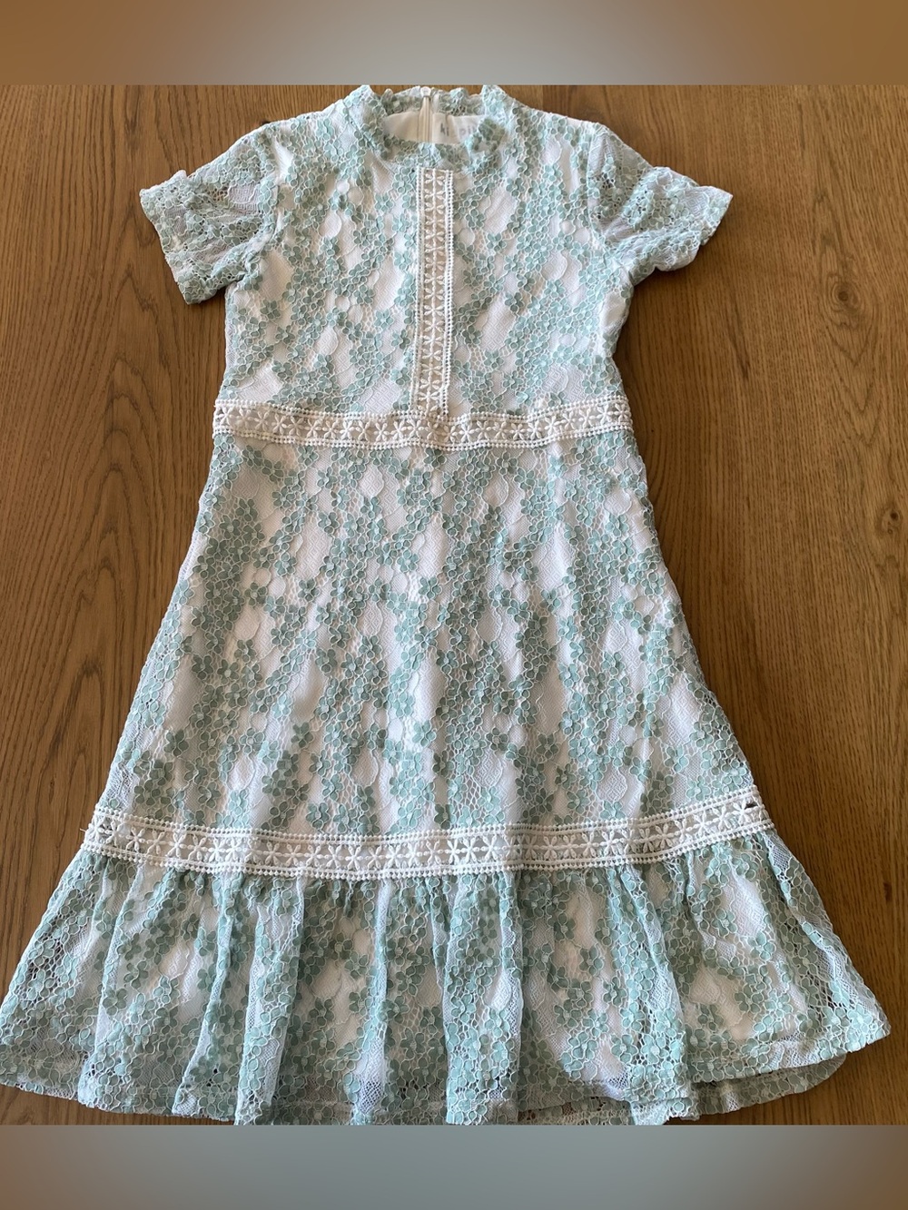 Kidpik Lace Dress with Crochet Trim